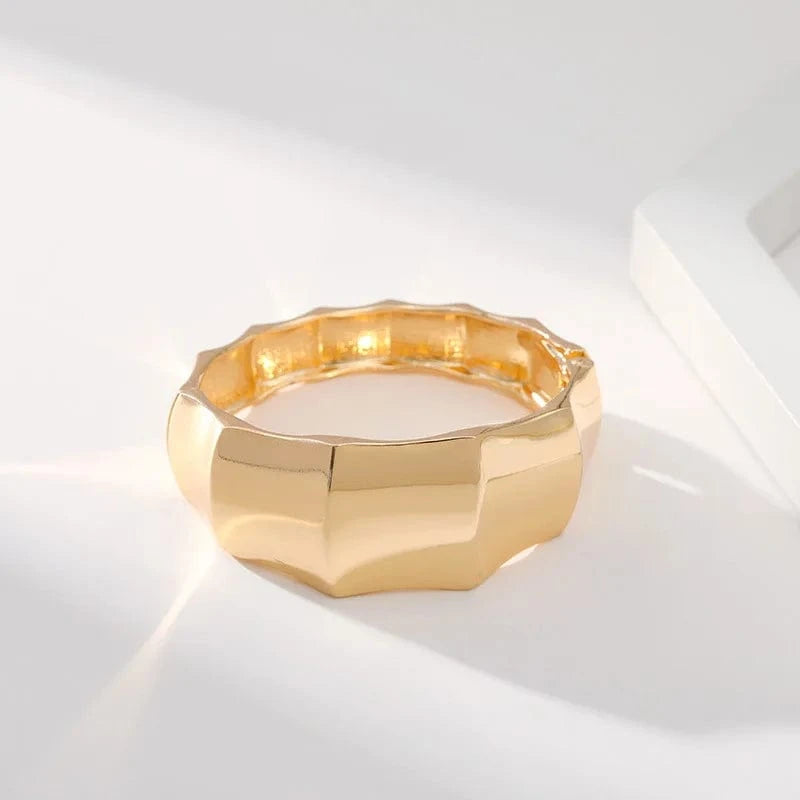 Versatile Fashion And Glossy Trend Bamboo Bracelet Personalized  Ring Bracelet   Minimalist Design Irregular Bracelet