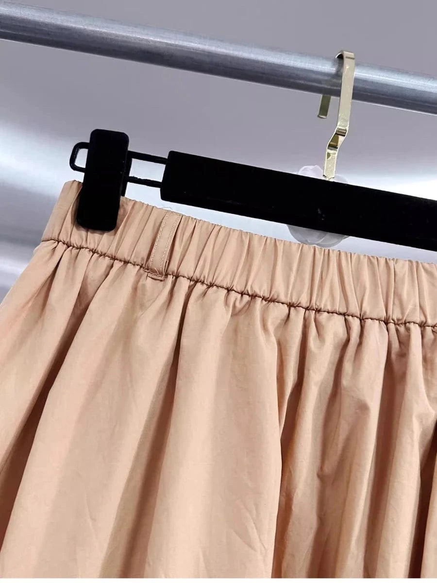 VGH Solid Embroidery Design Two Piece Sets for Women Lapel Sleeveless Top High Wasit Spliced Hollow Out A Line Skirt Suit Female