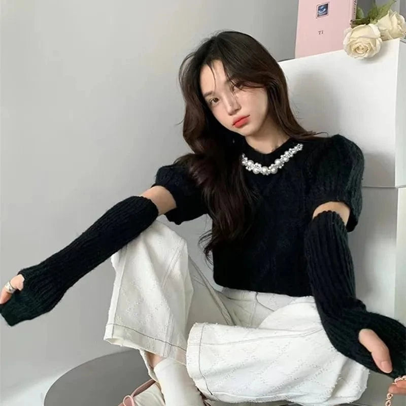 Vietnam Cambodia Thailand Malaysia Indonesia Philippines new round neck long sleeve nailed bead women's pullover sweater