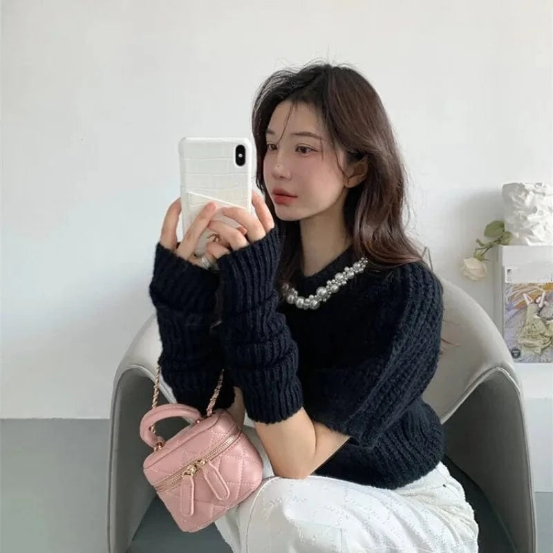 Vietnam Cambodia Thailand Malaysia Indonesia Philippines new round neck long sleeve nailed bead women's pullover sweater