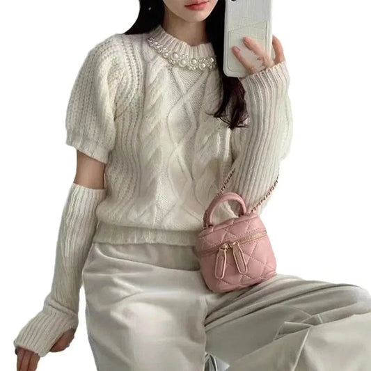 Vietnam Cambodia Thailand Malaysia Indonesia Philippines new round neck long sleeve nailed bead women's pullover sweater