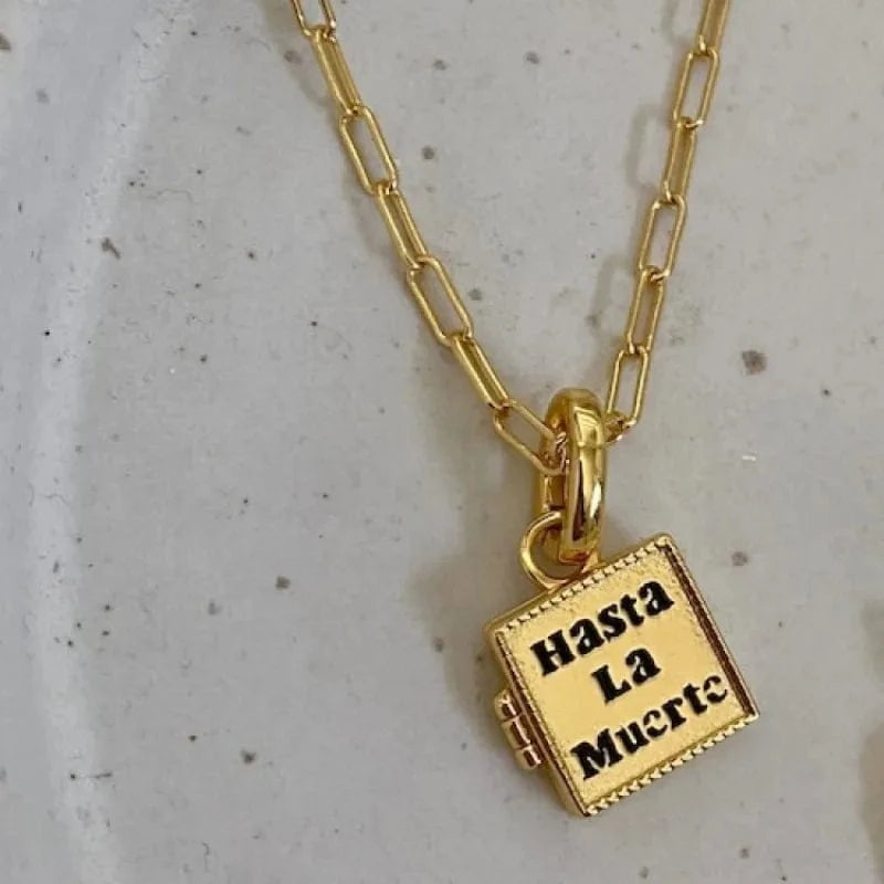 Vintage / 20inches / Letters Vintage Shell Photo Album Frame Pendant Necklace 18k Gold Plated Butterfly Women Jewelry