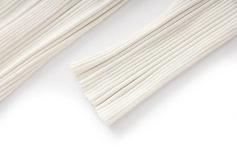 Vintage French Style Spring Lady Solid Turn-down Collar Long Sleeve Women Knit Beading Slim Fitted Flared Hem Maxi Dress