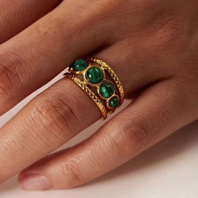 Vintage Individual Geometry Ring Temperament Stainless Steel Women Ring Fashion Rings Wholesale Jewelry