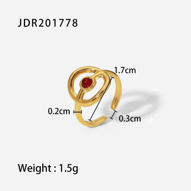 Vintage Individual Geometry Ring Temperament Stainless Steel Women Ring Fashion Rings Wholesale Jewelry