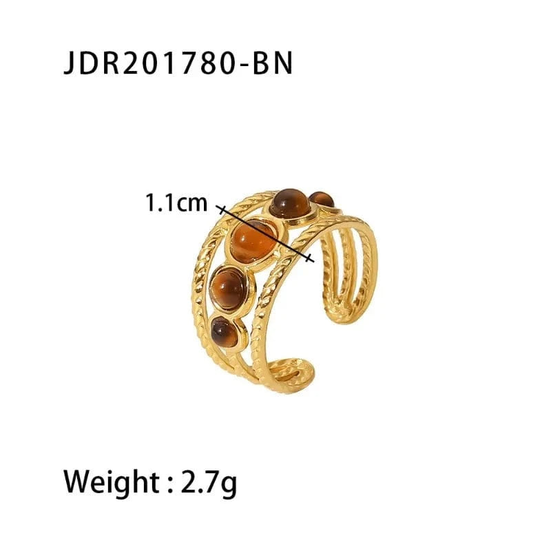 Vintage Individual Geometry Ring Temperament Stainless Steel Women Ring Fashion Rings Wholesale Jewelry