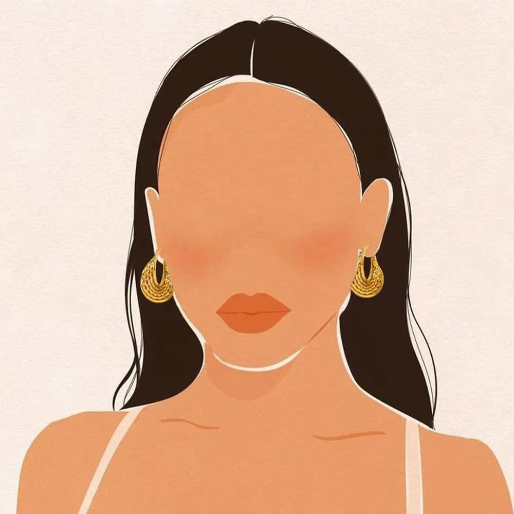 Vintage Irregularity Tarnish Free Jewelry Gold Plated Stainless Steel Multi-Layer Twisted Hoop Earrings for Women Luxury