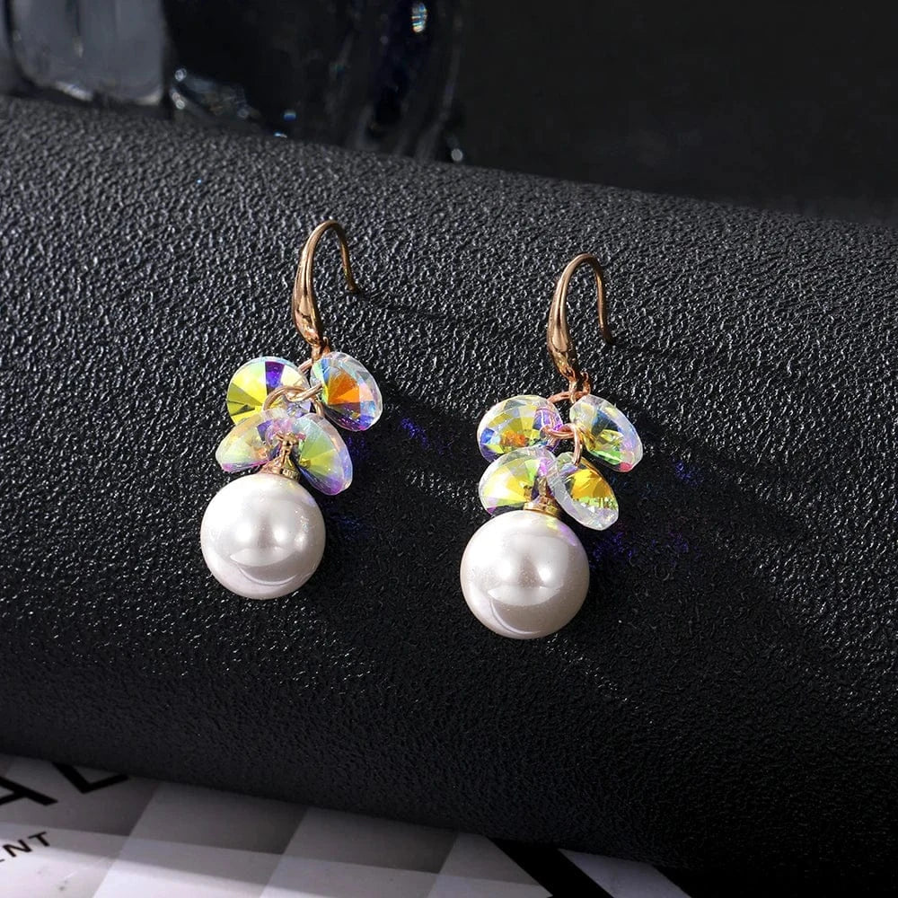 VKME Fashion New Design Fashion Colorful Rhinestone Pearl Jewelry Set for Women Jewelry Wholesale