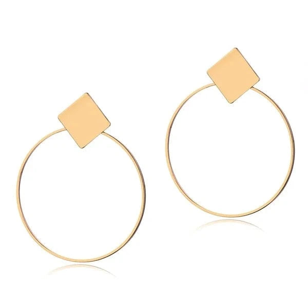 VKME Fashion Vintage Earrings For Women Big Geometric Statement Metal Drop Earrings Trendy Earings Jewelry Accessories