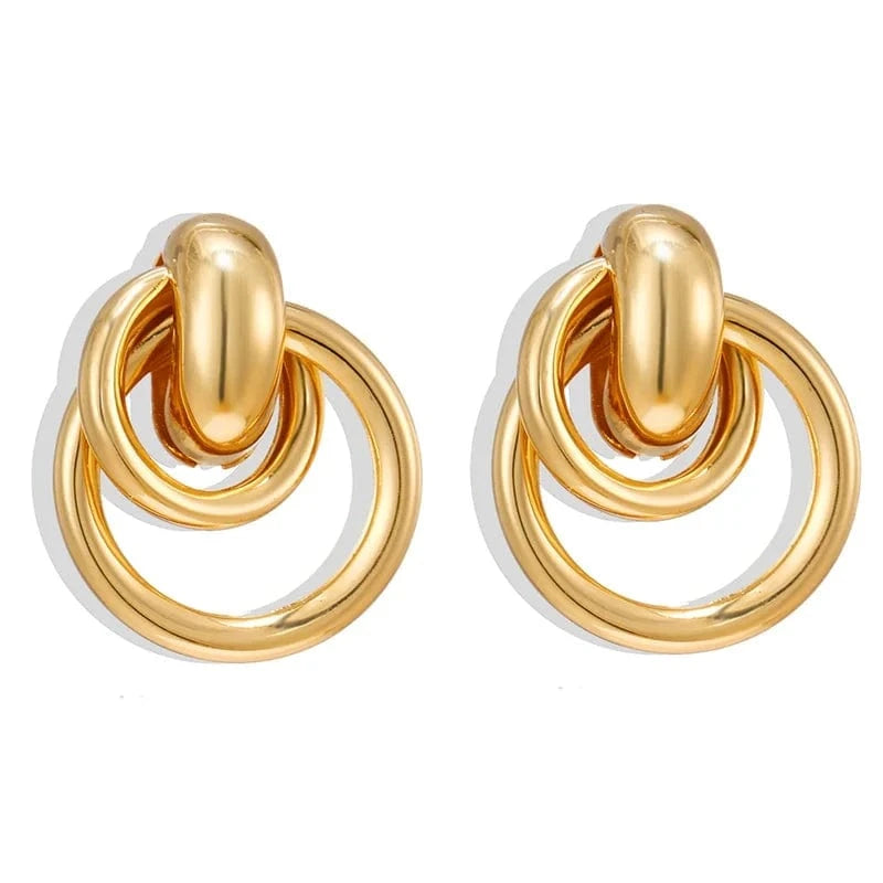 VKME Fashion Vintage Earrings For Women Big Geometric Statement Metal Drop Earrings Trendy Earings Jewelry Accessories