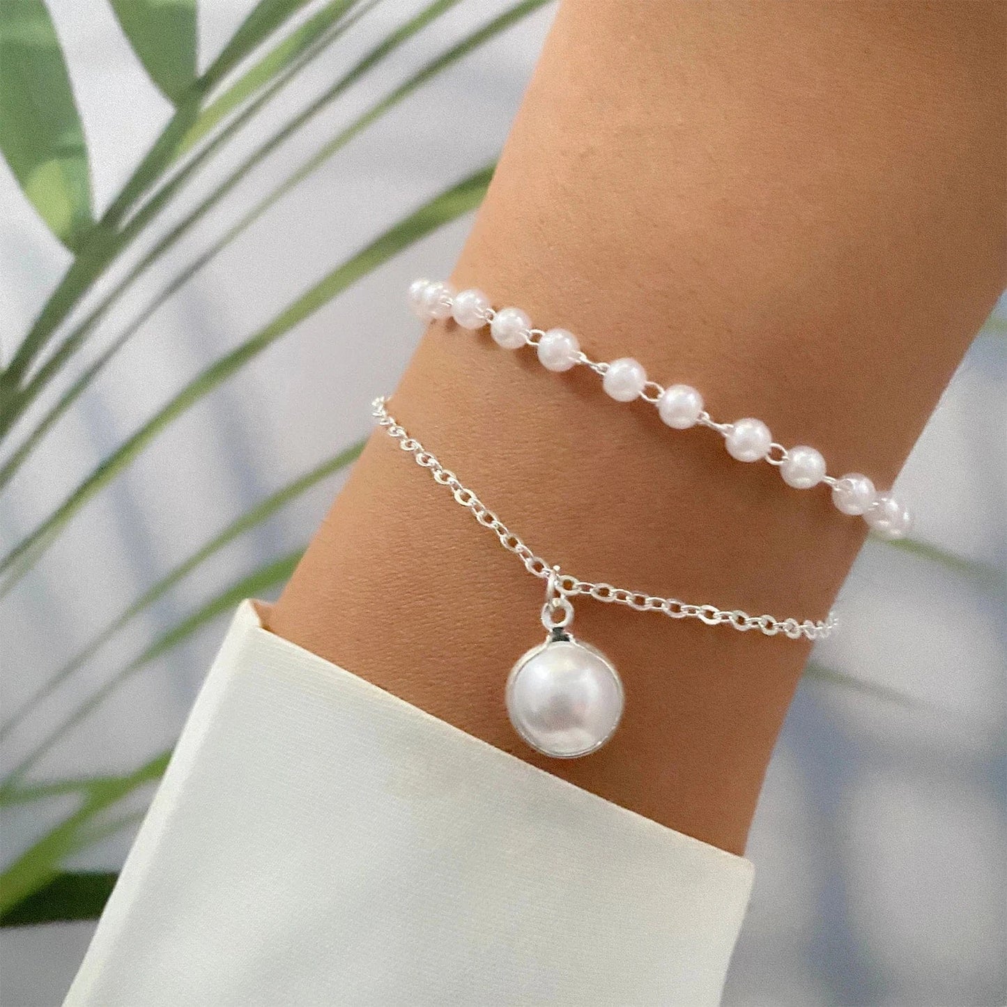 VKME Vintage Gold Plated 4Pcs Link Chain Bracelets Bangles Set High Polished Charm Gold Bracelet For Women Jewelry