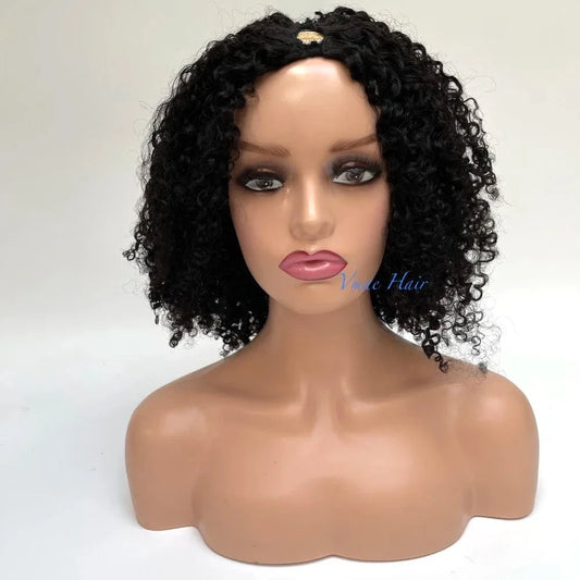 VMAE Afro Kinky Curly Virgin Cuticle Aligned Vietnamese Raw Hair Glueless Wigs U V part Human Hair Wigs for Black Women