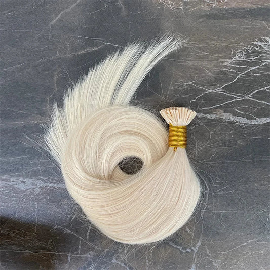 VMAE Cuticle Aligned European Hair Blonde 613 60 I Tips Flat Tip Virgin Kreatin K Tip Hair Extensions Human Hair