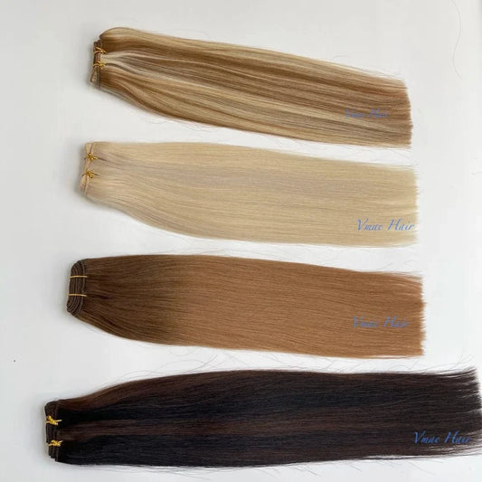 VMAE Double Drawn 613 60 Blonde Silver Straight Piano Blend Smooth and Aligned Russian Cuticle Remy Hair Extension Bundles