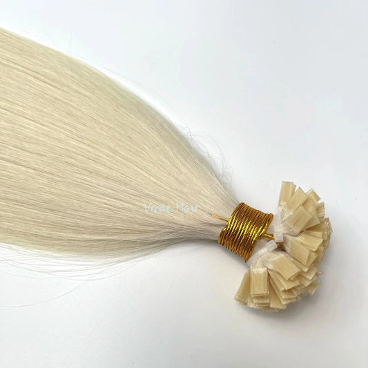 VMAE European Straight 60 613 Blond Virgin Cuticle Aligned Remy Double Drawn Flat Tip 100 Keratin Tip Human Hair Extensions