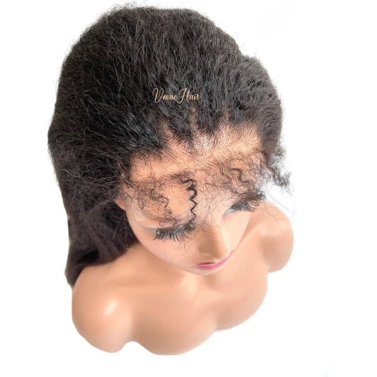 VMAE INDIAN Unprocessed Virgin Raw Coarse Kinky Straight Curly 5*5 HD Lace Frontal Human Hair Wig Lace Front Wigs for Black Wome