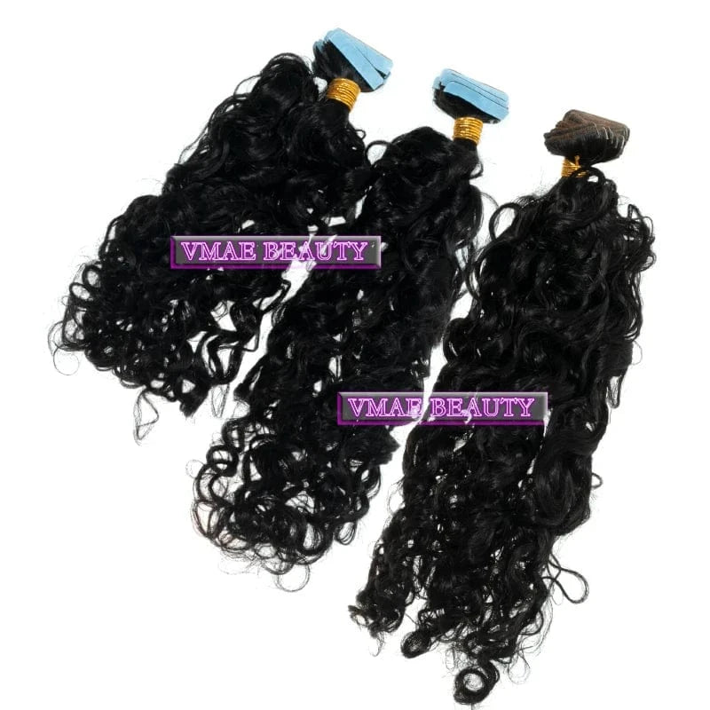 Vmae Injected Virgin Remy Cuticle Aligned Body Wave Kinky Curly Straight Raw Tape Ins Invisible Tape In Extensions Human Hair