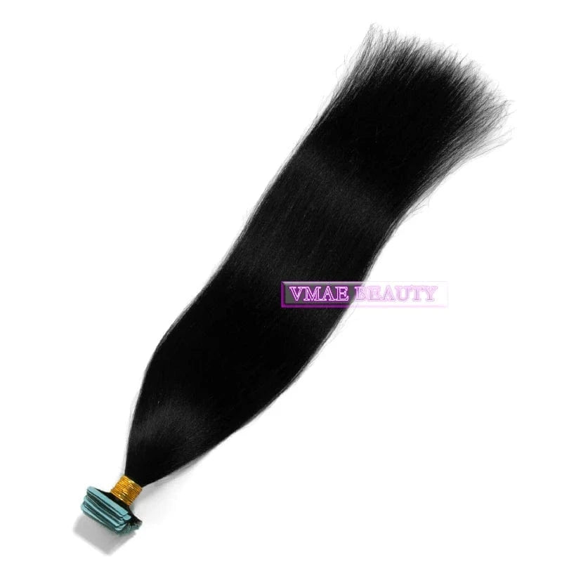 Vmae Injected Virgin Remy Cuticle Aligned Body Wave Kinky Curly Straight Raw Tape Ins Invisible Tape In Extensions Human Hair