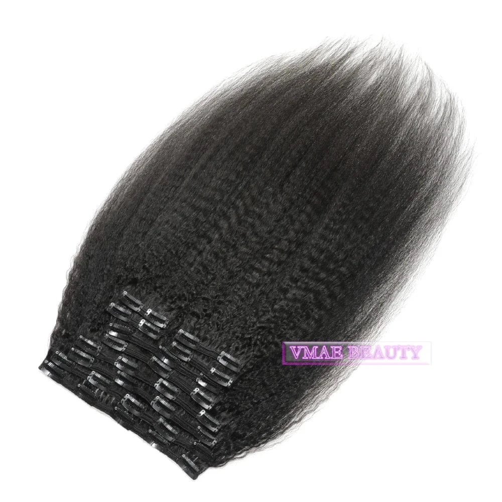 VMAE Mongolian 3A Kinky Curls Afro 100% Remy Human Hair Clip-In Extension Natural Wave Style for Black Women