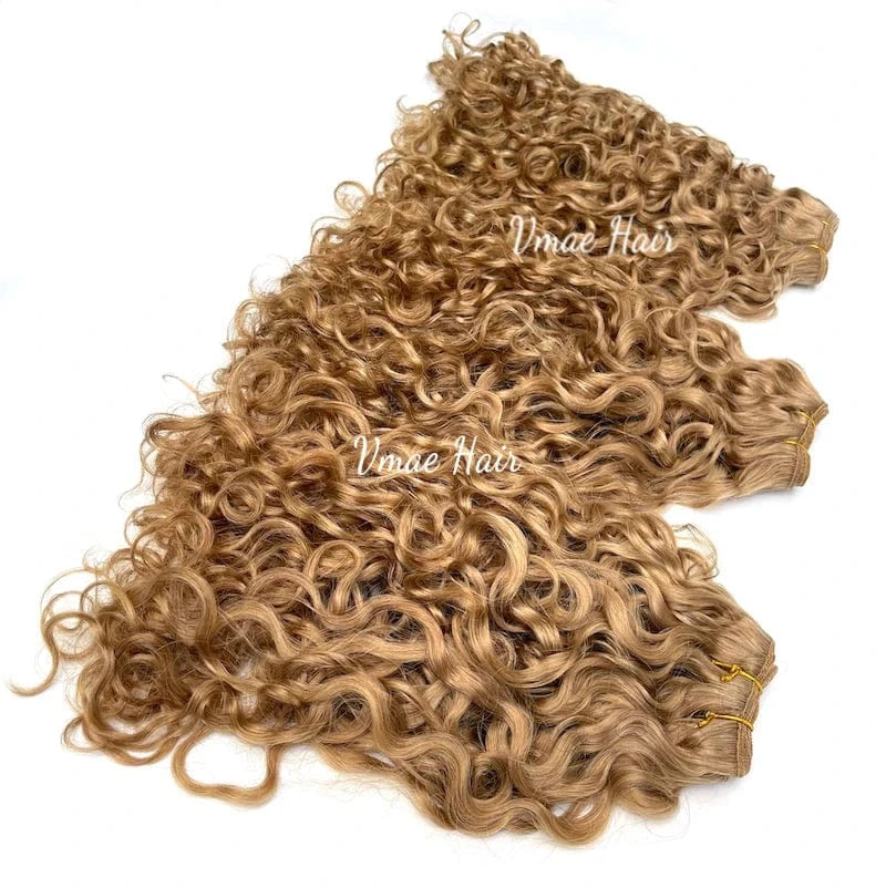 VMAE Remy European Russian 613 Blonde 27 Kinky Deep Curly Weft Virgin Hair Weave Raw Human Hair Bundles Extension