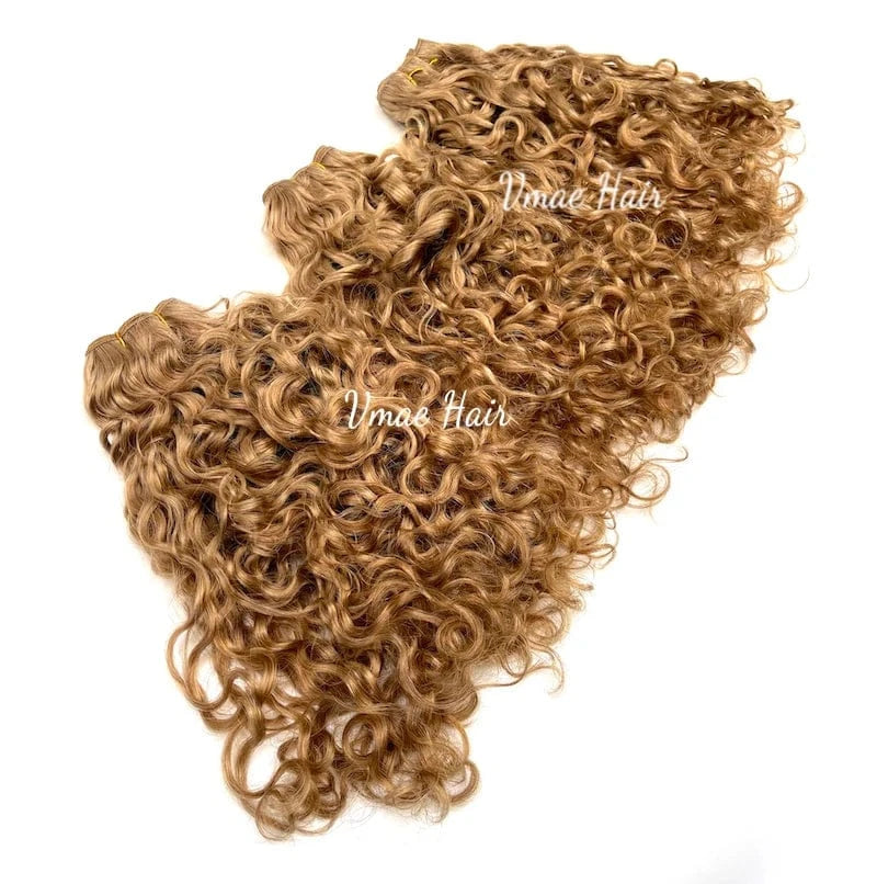 VMAE Remy European Russian 613 Blonde 27 Kinky Deep Curly Weft Virgin Hair Weave Raw Human Hair Bundles Extension