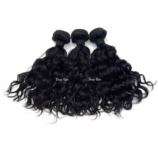 VMAE Remy Full Cuticle Aligned Hair Weft Water Wave Deep Wavy Brazilian Human Hair Bundles Raw Mink Virgin Extensions