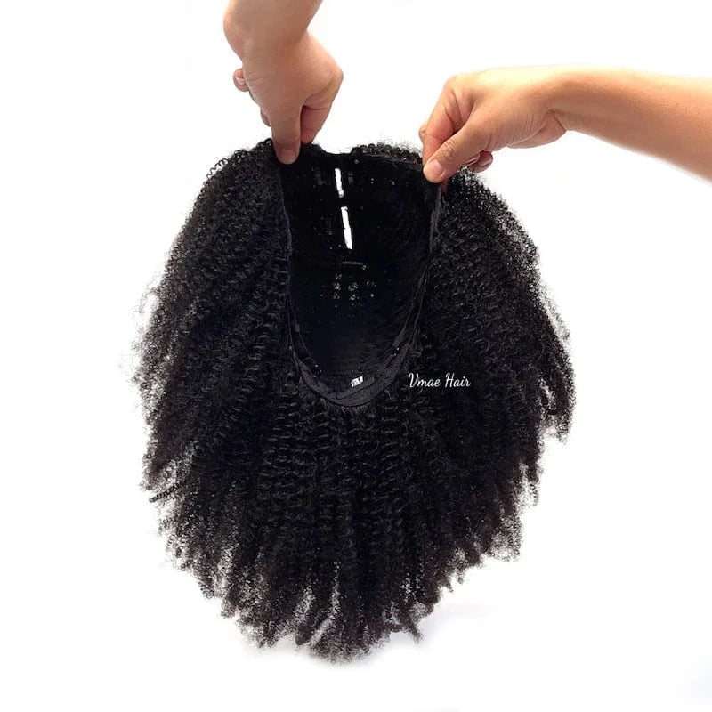 VMAE Remy Vietnamese Cuticle Aligned Raw Wigs Hair Glueless Afro Kinky Curly Wigs U V part Human Hair Wigs for Black Women