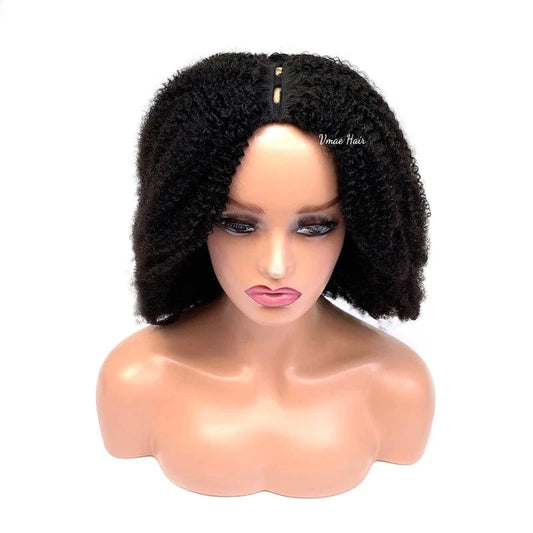 VMAE Remy Vietnamese Cuticle Aligned Raw Wigs Hair Glueless Afro Kinky Curly Wigs U V part Human Hair Wigs for Black Women