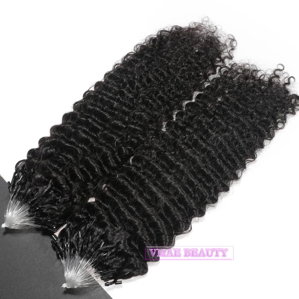 Vmae Remy Virgin Brazilian 100g 1g/s Wavy Loose Water Wave Keratin Micro Loop Ring Human Hair Extensions