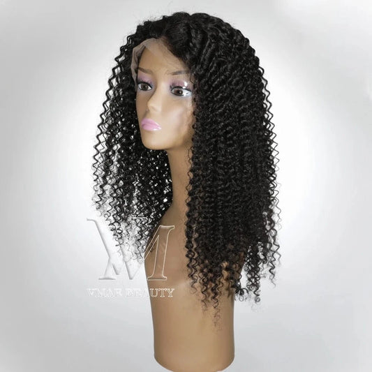 VMAE Unprocessed Virgin Raw Coarse Straight Afro Kinky Curly 5*5 HD Lace Frontal Human Hair Wig Lace Front Wigs for Black Women