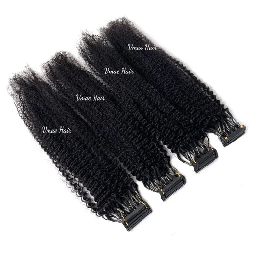 VMAE Virgin Cambodian Cuticle Aligned 6D-3 Hair Extension Afro Kinky Curly 4A 4B 4C 3A 3B 3C 6D Human Hair Extensions Kit