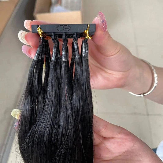 VMAE Virgin Remy Brazilian Cuticle Aligned 6D Hair Extension Machine Afro Kinky Curly 6D Human Hair Extensions