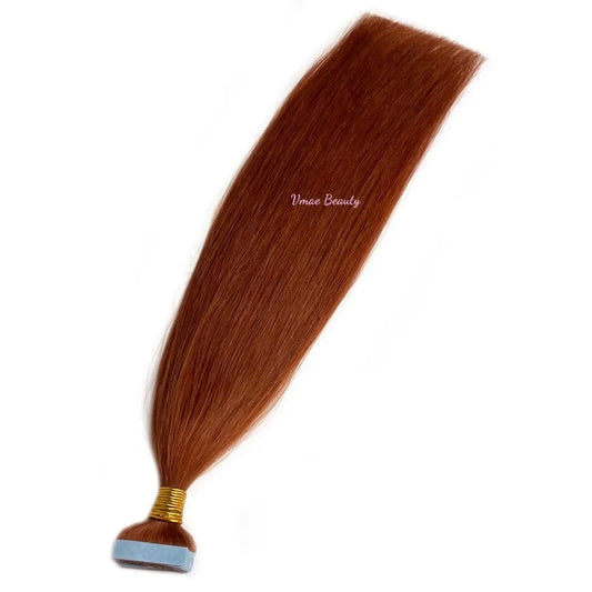 Vmae Wholesale 100g Double Drawn Virgin Russian Raw Hair Straight Remy 33 613 Blonde Tape In Hair Extensions 100Human Hair