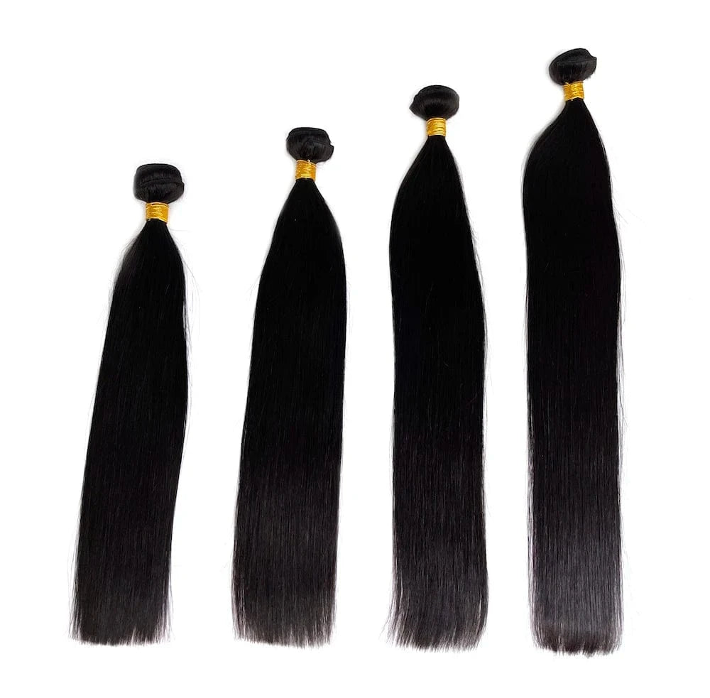 VMAE Wholesale Cuticle Aligned Body Natural Wave Remy Raw Brazilian Yaki Bone Straight Human Hair Bundles with Closure