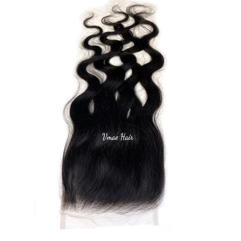 VMAE Wholesale Cuticle Aligned Body Natural Wave Remy Raw Brazilian Yaki Bone Straight Human Hair Bundles with Closure