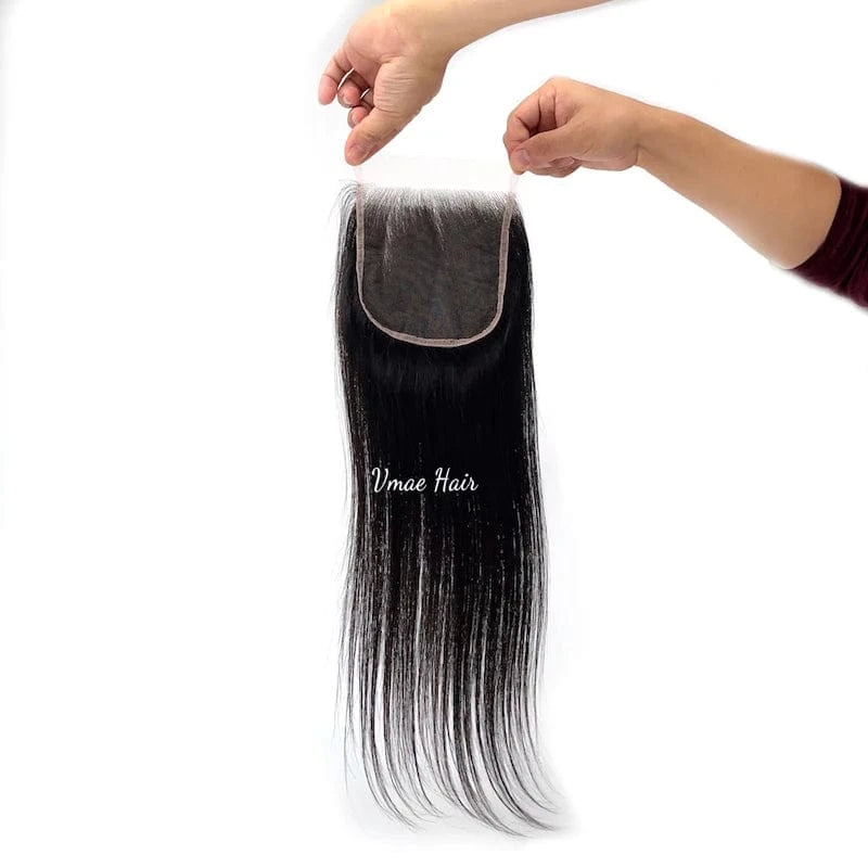 VMAE Wholesale Cuticle Aligned Body Natural Wave Remy Raw Brazilian Yaki Bone Straight Human Hair Bundles with Closure