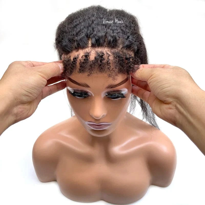 VMAE Wholesale Cuticle Aligned Raw Vietnamese Hair Coarse Kinky Straight Transparent 5*5 HD Lace Closure Human Virgin Extensions