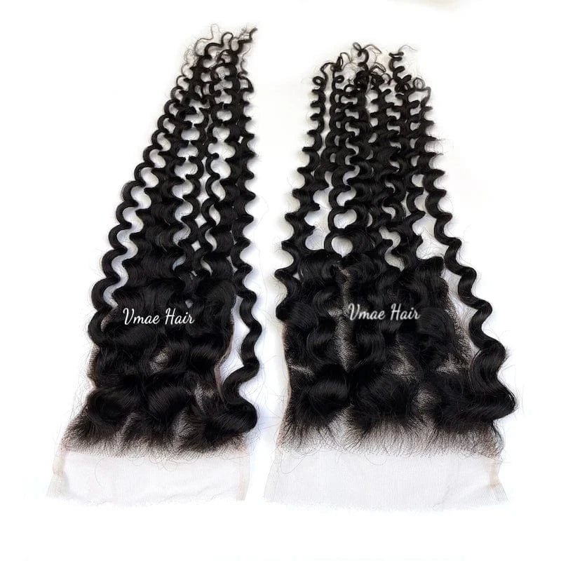 VMAE Wholesale Cuticle Aligned Raw Vietnamese Hair Kinky Straight Transparent 7*7 6*6 5*5 Lace Closure Human Virgin Extensions