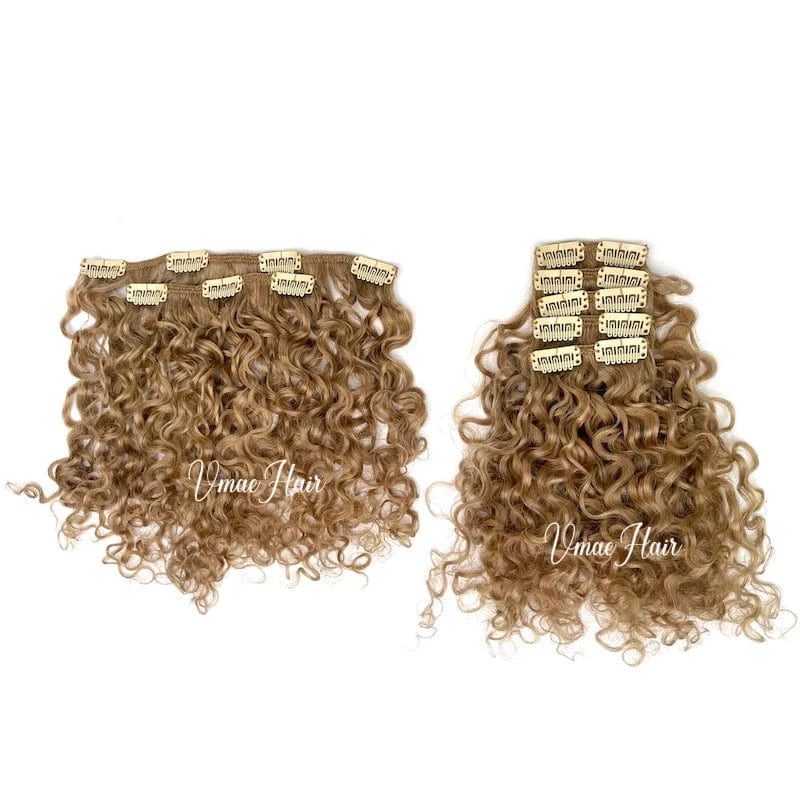 VMAE Wholesale Russian Raw Cuticle Aligned 27 613 Blonde 3B 3C Deep Curly Virgin Hair Clip In Extensions 100human Hair
