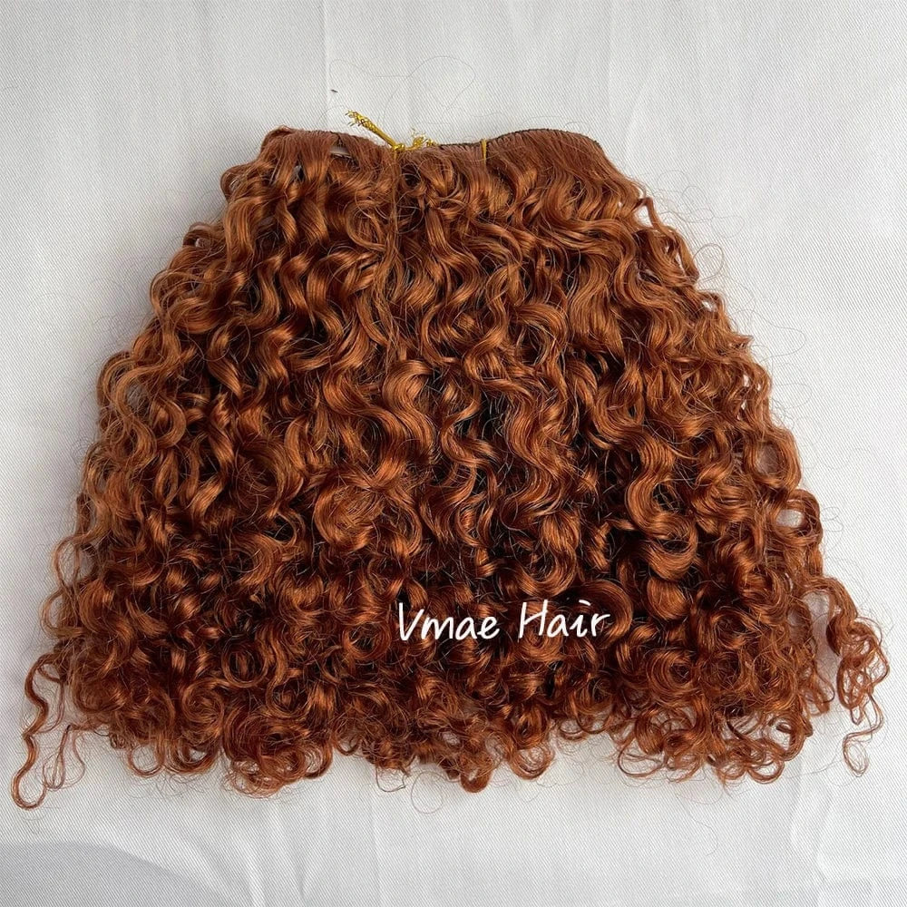 VMAE Wholesale Russian Raw Cuticle Aligned Blonde Afro Deep Kinky Curly Virgin Hair Clip In Extensions 100human Hair