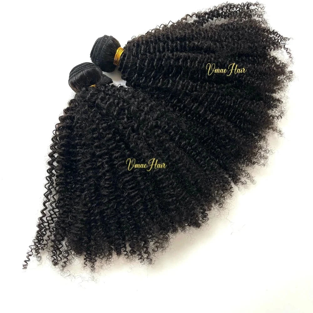 VMAE Wholesale Unprocessed Afro Kinky Curly Cuticle Aligned Hair Weft Brazilian Human Hair Bundles Raw Mink Virgin Extensions