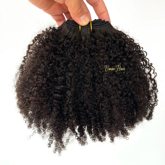 VMAE Wholesale Unprocessed Afro Kinky Curly Cuticle Aligned Hair Weft Brazilian Human Hair Bundles Raw Mink Virgin Extensions