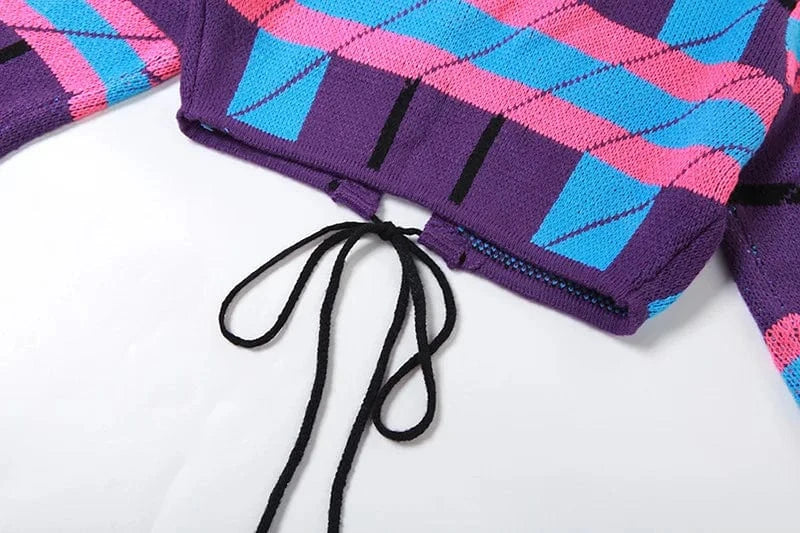 W23S35771 Wholesale 2024 New Arrivals Fashion Knitted Sweater 2 Piece Skirt And Top Set For Women