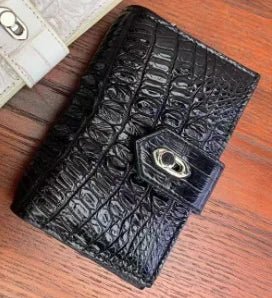 Wallet Large Capacity With Crocodile Texture And Hasp Closure For Everyday Classic Style - SN Wigs & More