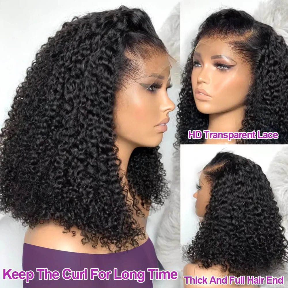 Water Curly Glueless Bob Wig (10–16 Inch Options) - SN Wigs & More
