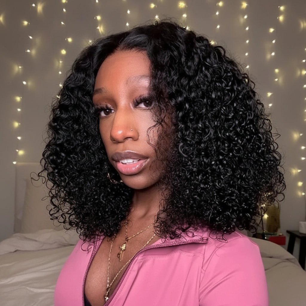 Water Curly Glueless Bob Wig (10–16 Inch Options) - SN Wigs & More