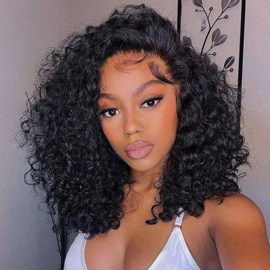 Water Wave Bob Glueless Preplucked Human Wigs Ready To Go 13X4 Frontal Brazilian Wigs On Sale HD Transparent Lace Wig