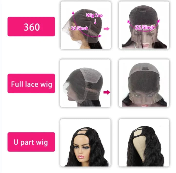 Water Wave Bob Wig With Bangs Bone Human Hair Wigs For Women Human Hair No Lace Full Machine Made Wigs Fringe
