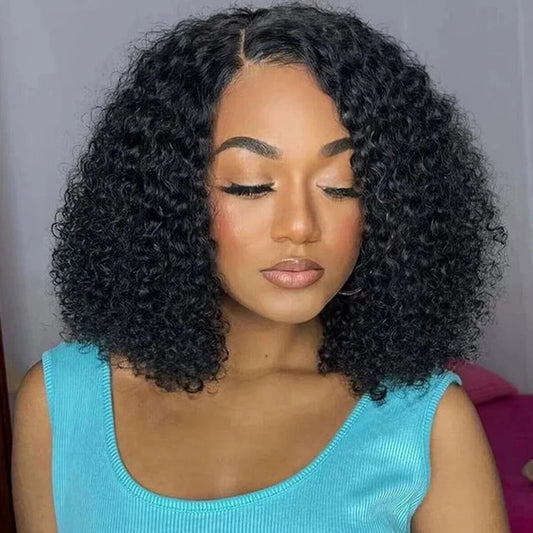 Water wave Remy Hair 13x4 Lace Front Wigs Human Hair Short Bob Wigs Pre Plucked With Baby Hair For Black Women