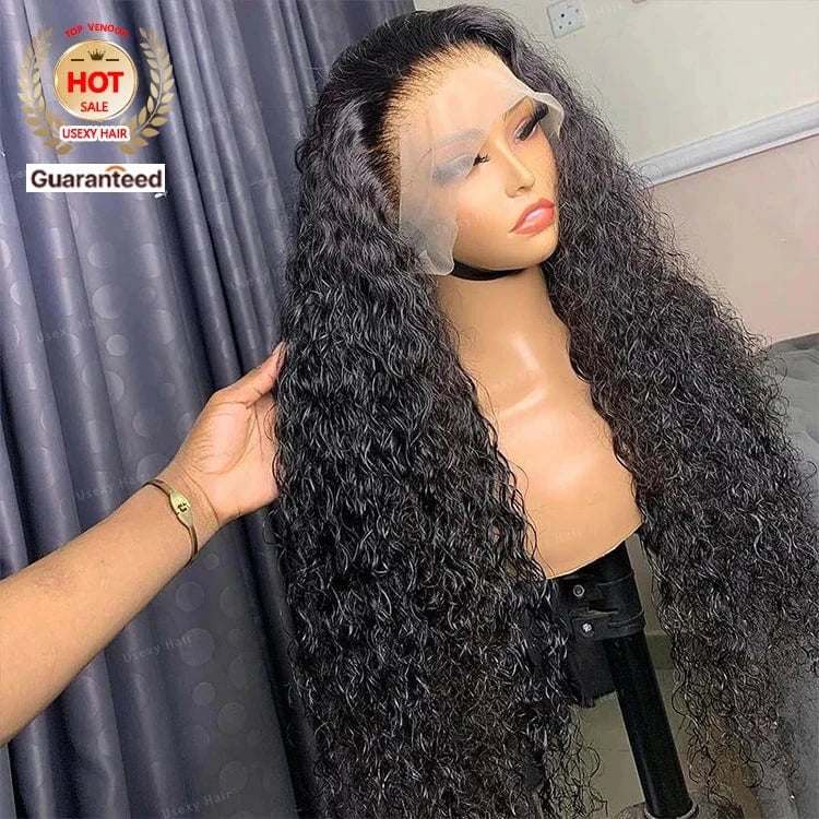 Water wave wig / 10"Sample Hair (Chat Now for different type Hair) 34 36 40 Inch 613 Blonde Colored Body Wave Full Frontal HD Transparent 13x4 13x6 Lace Human Hair Wigs Lace Front Wigs For Women